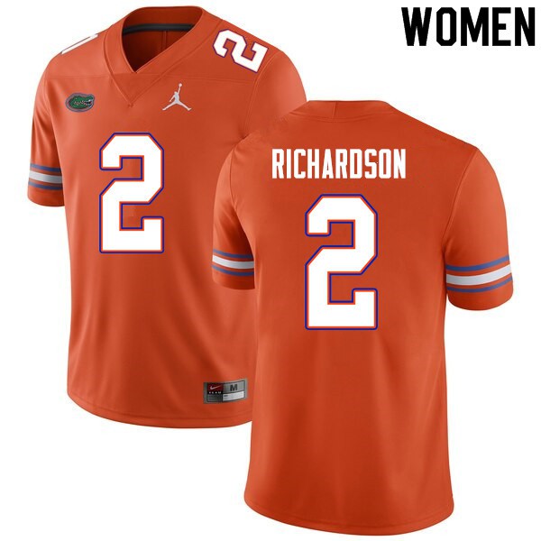 Women #2 Anthony Richardson Florida Gators College Football Jerseys Orange